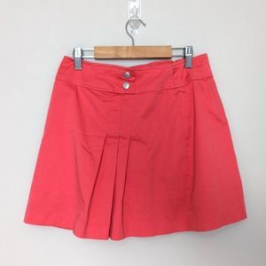 Herman Geist Vintage Red Pleated Front Mini Skirt Women's Size 6
